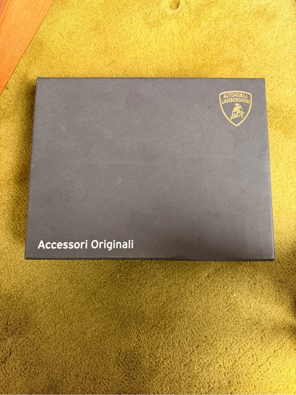 Lamborghini Black Accessories Box with Gold Emblem
